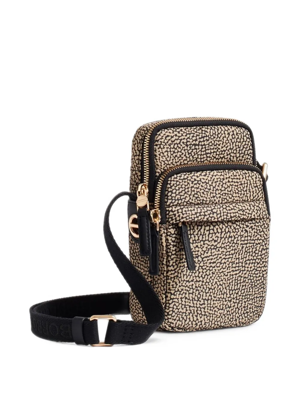 Borbonese O.P. print shoulder bag Bruin