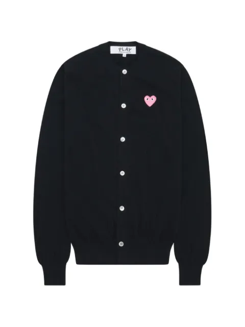 Comme Des Garçons Play heart-patch round-neck cardigan
