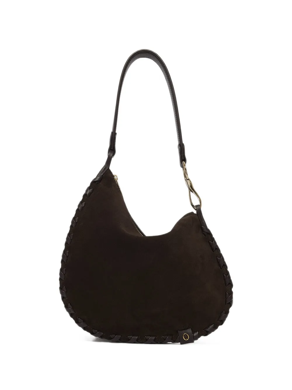 Orciani small Chaos Peach Cross braided suede shoulder bag - Marrone