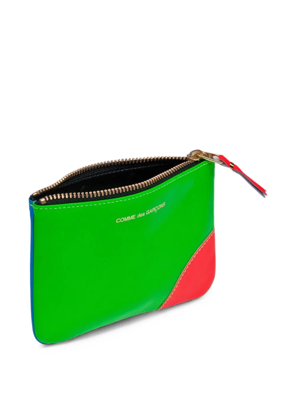 Comme Des Garçons Wallet Super Fluo leather wallet Groen