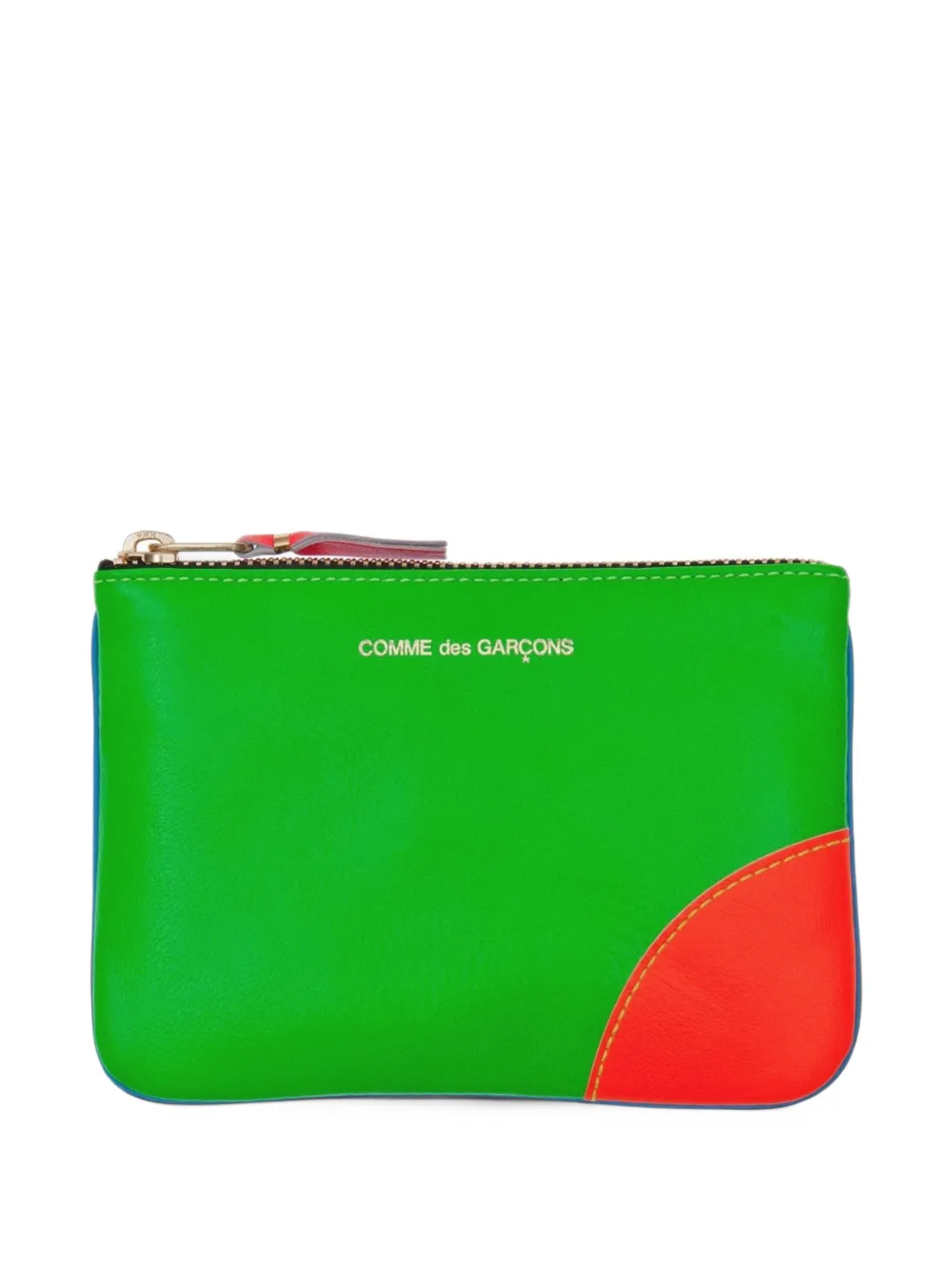 Comme Des Garçons Wallet Super Fluo leather wallet Groen