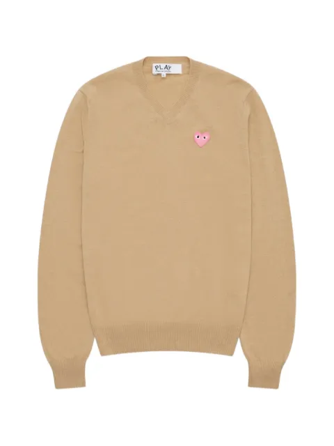 Comme Des Garçons Play heart-patch V-neck sweater