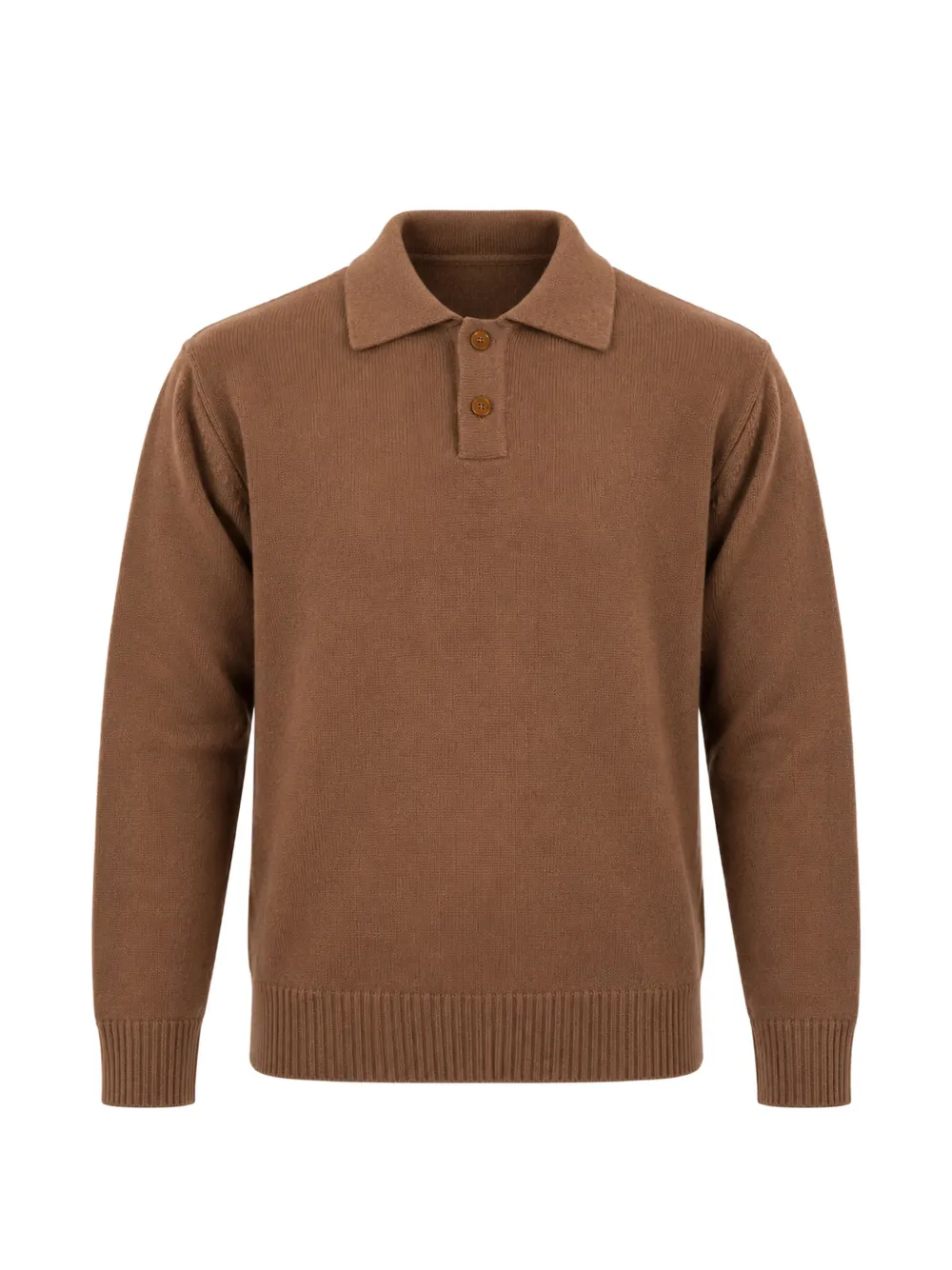 Daniele Fiesoli wool long-sleeve polo shirt Bruin