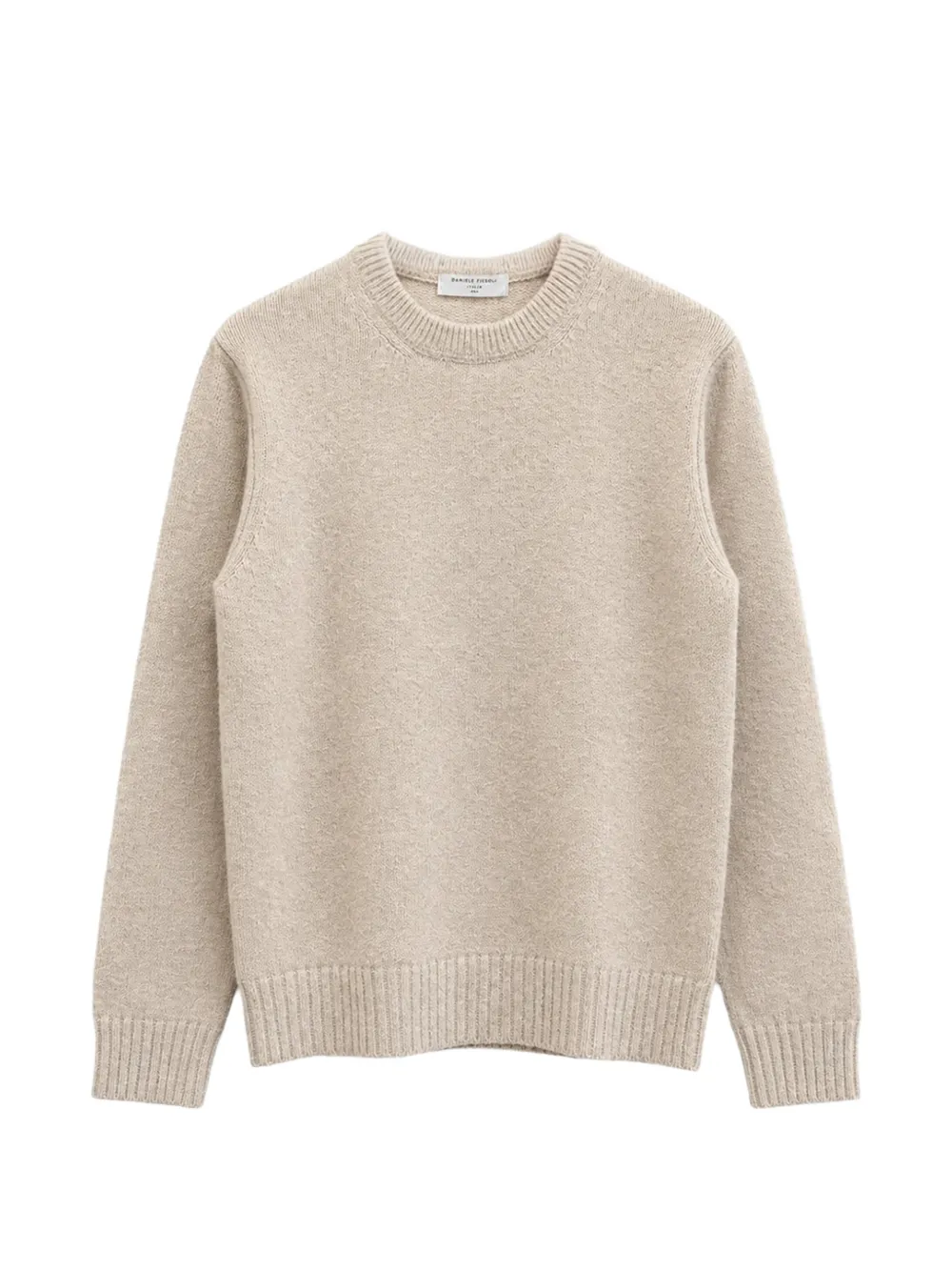 Daniele Fiesoli mouliné-knit crew-neck sweater Beige