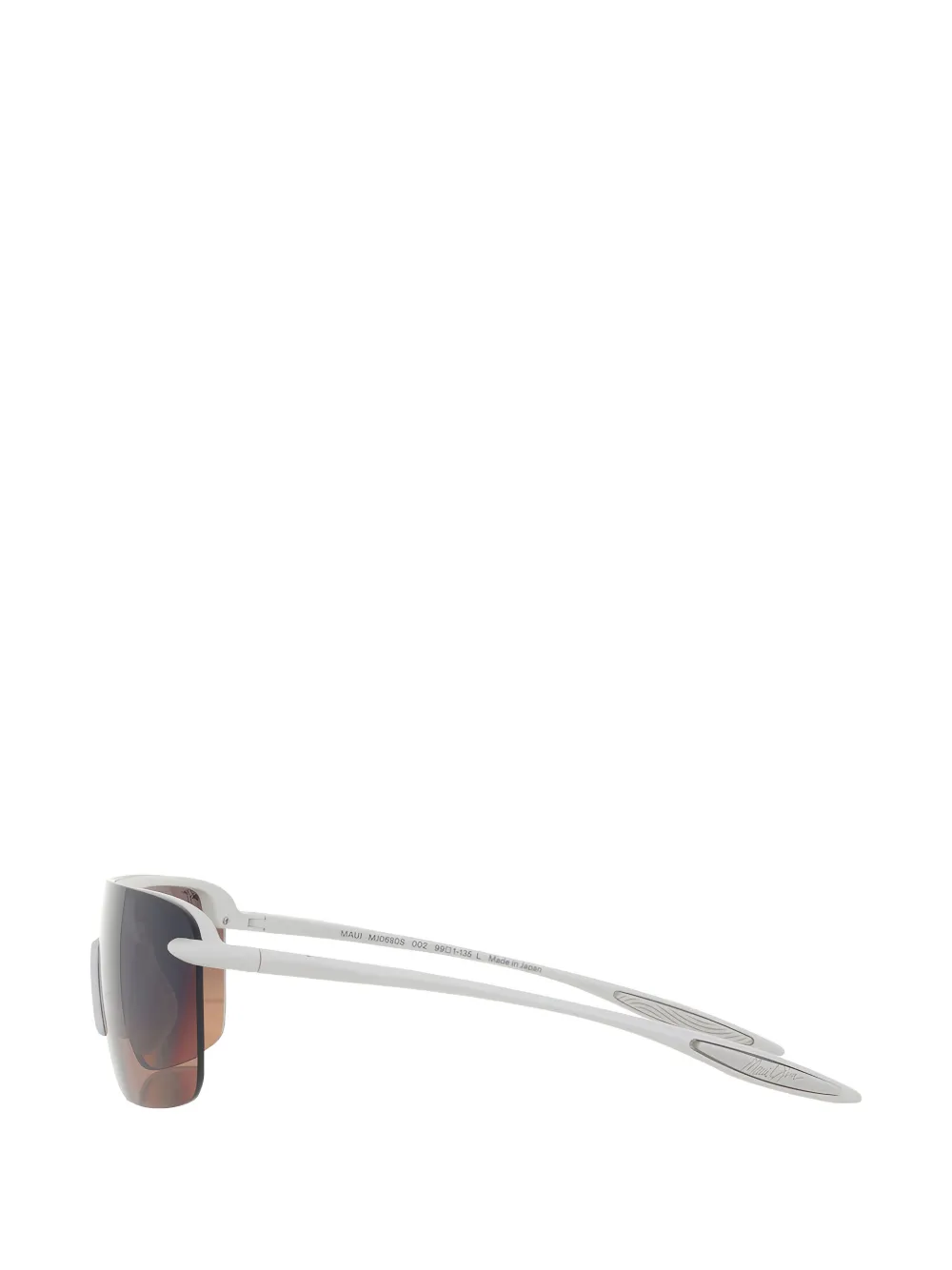Maui Jim Palulu rimless rectangle-frame sunglasses Wit