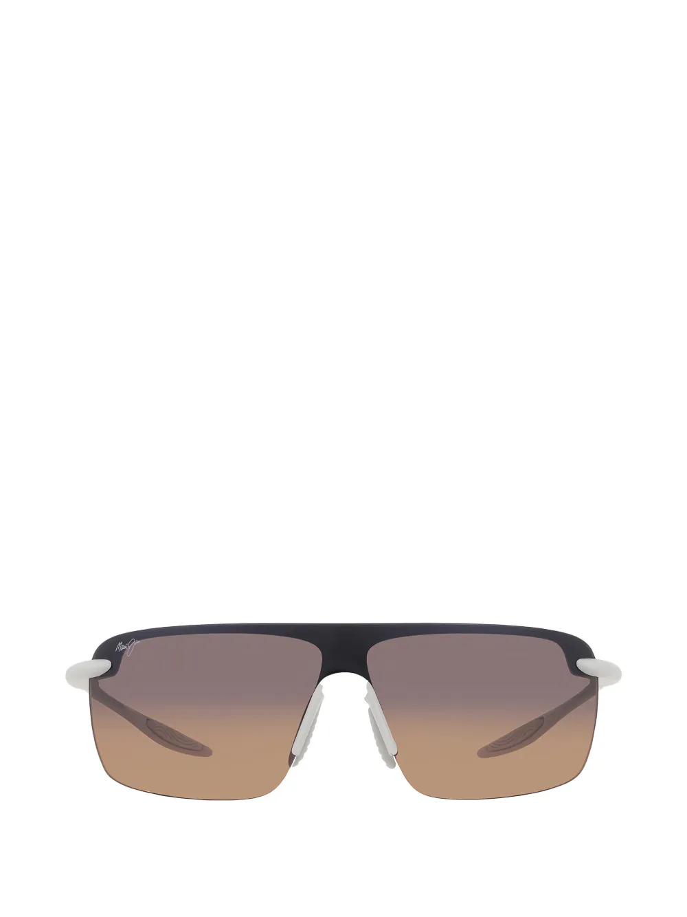 Maui Jim Palulu rimless rectangle-frame sunglasses Wit