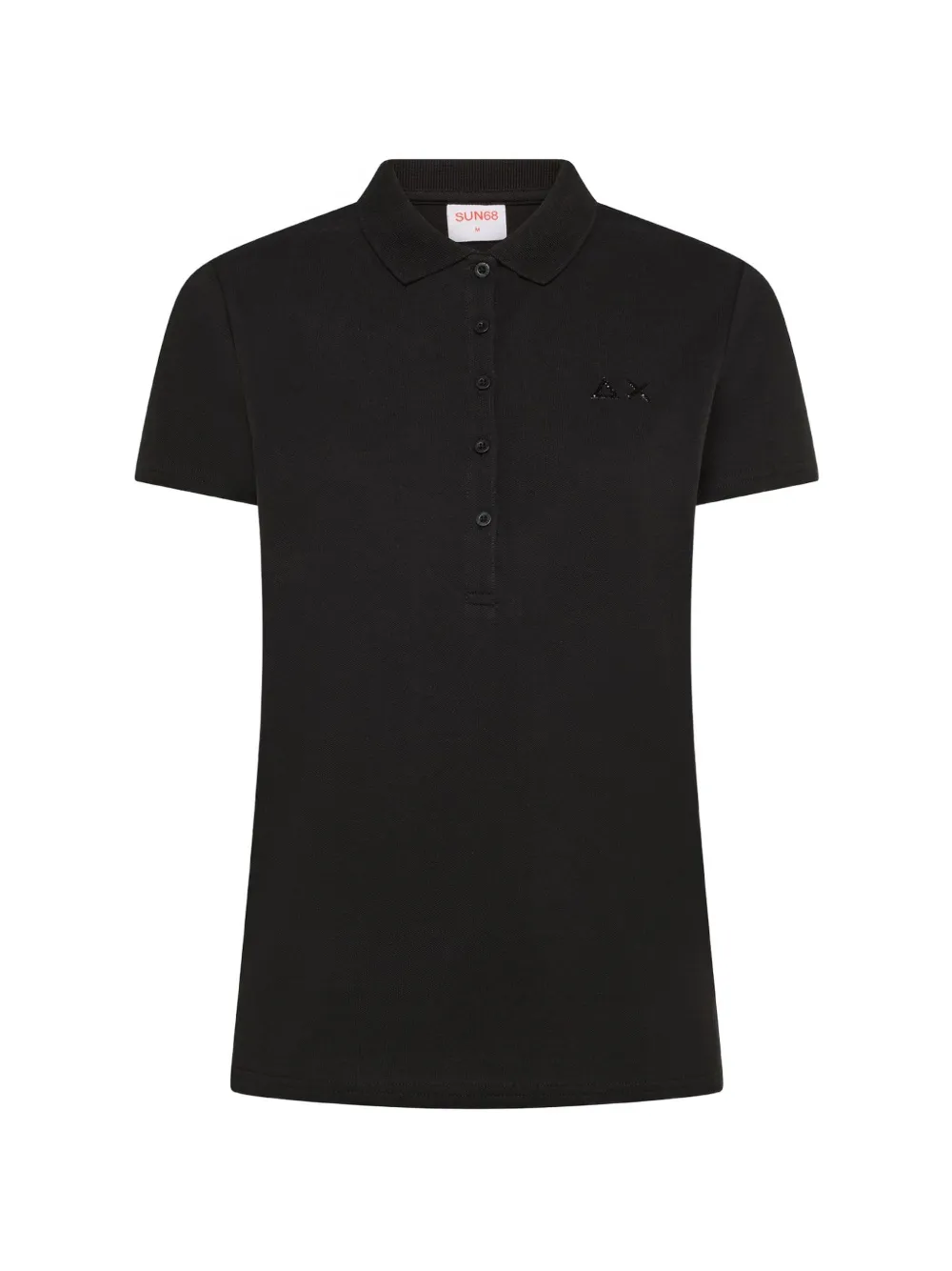 Sun68 logo-embroidered polo shirt Zwart