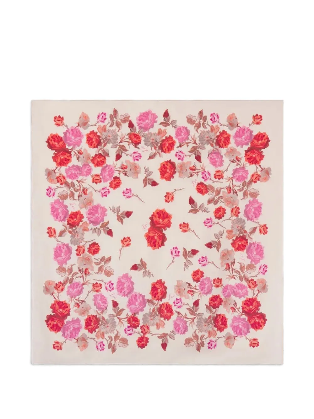 FRAME Lucky floral-print scarf Roze