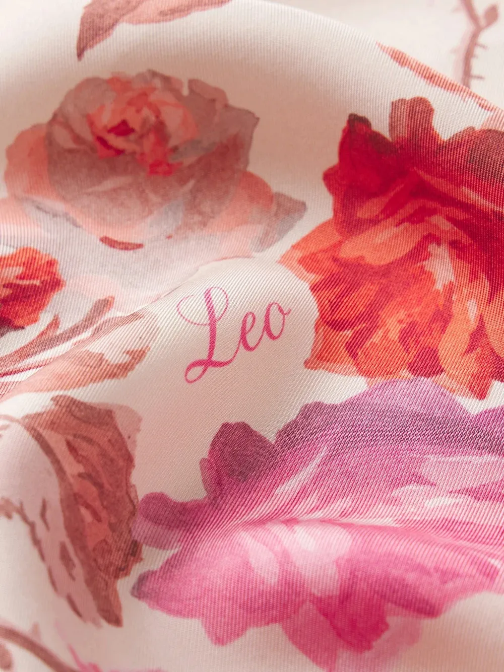 FRAME Lucky floral-print scarf Roze