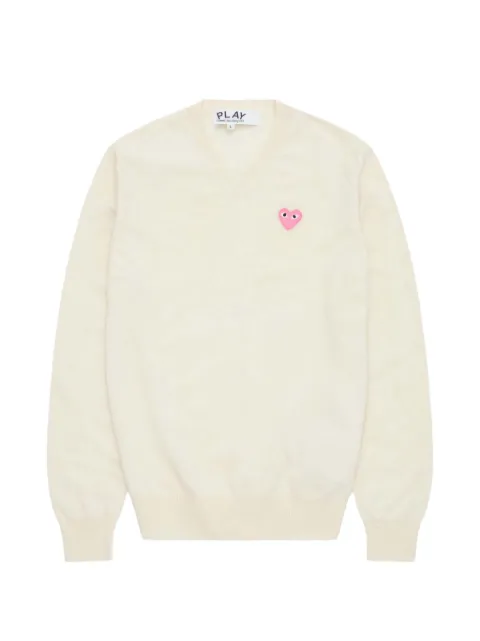 Comme Des Garçons Play heart-patch V-neck sweater