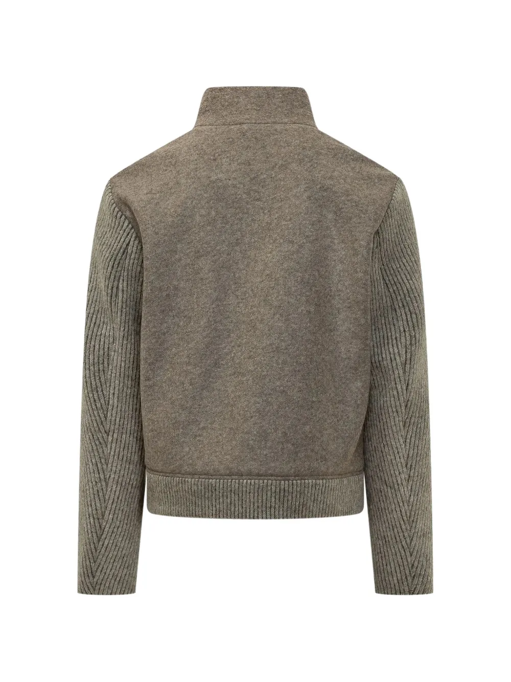 BOSS patterned short coat in italian virgin wool-blend jersey Bruin
