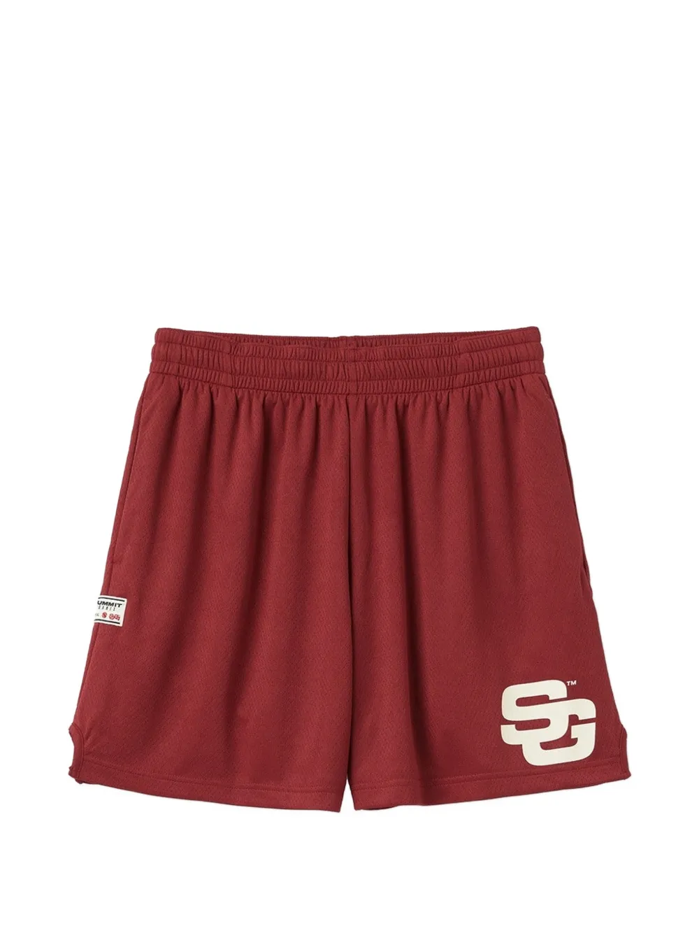 Homme logo-print mesh shorts - Rot