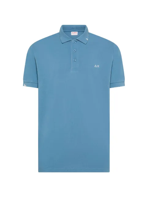 Sun68 distressed-effect embroidered polo shirt