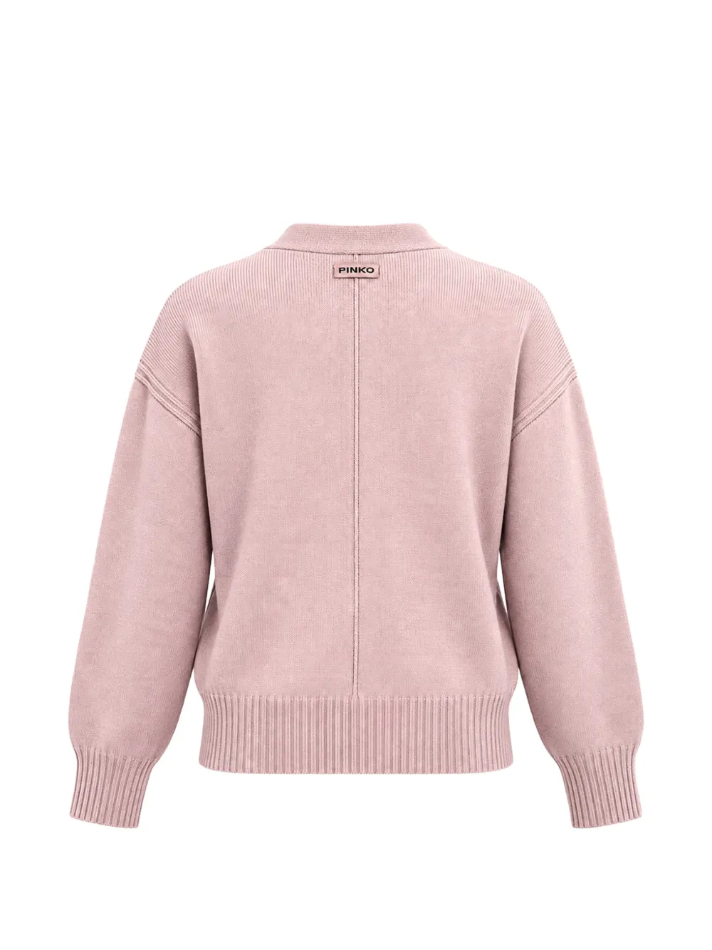 PINKO V-neck knitted cardigan Roze