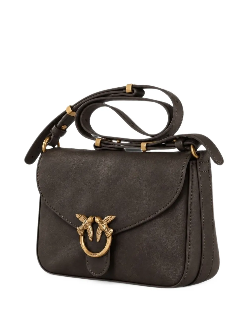PINKO logo-plaque shoulder bag Bruin