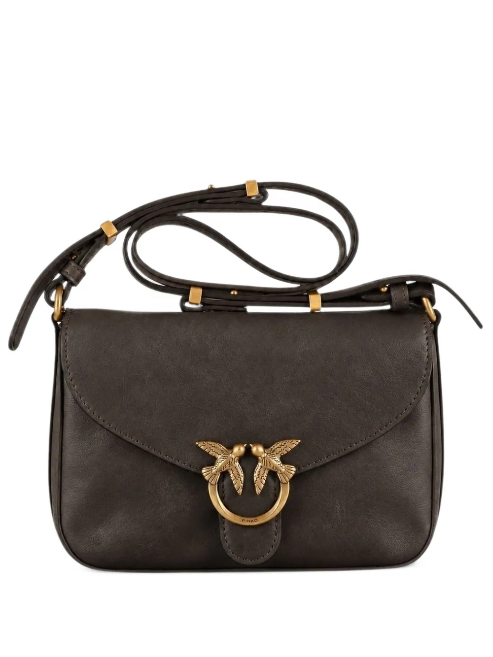 PINKO logo-plaque shoulder bag Bruin