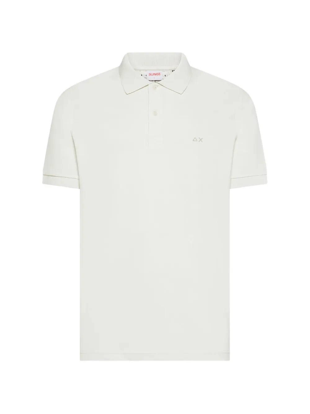 Sun68 logo-embroidered short-sleeve polo shirt Beige