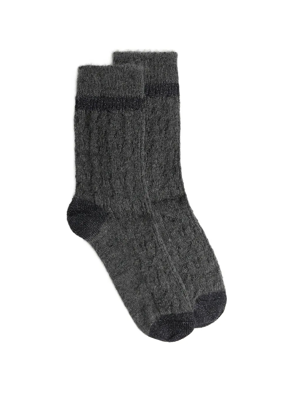 MOMONÌ Aiva cable-knit socks - Grigio