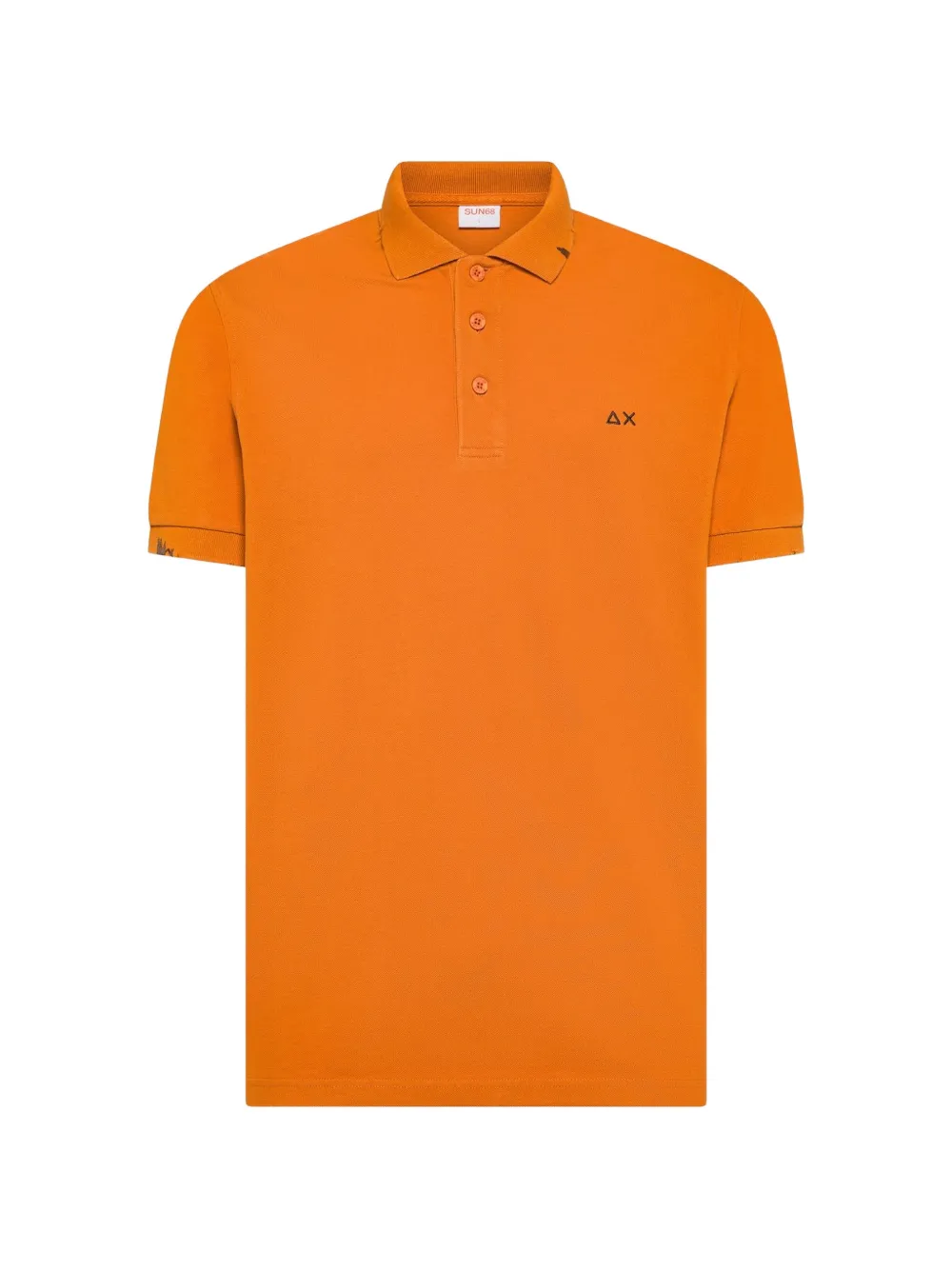 Sun68 embroidered-logo short-sleeve polo shirt Oranje