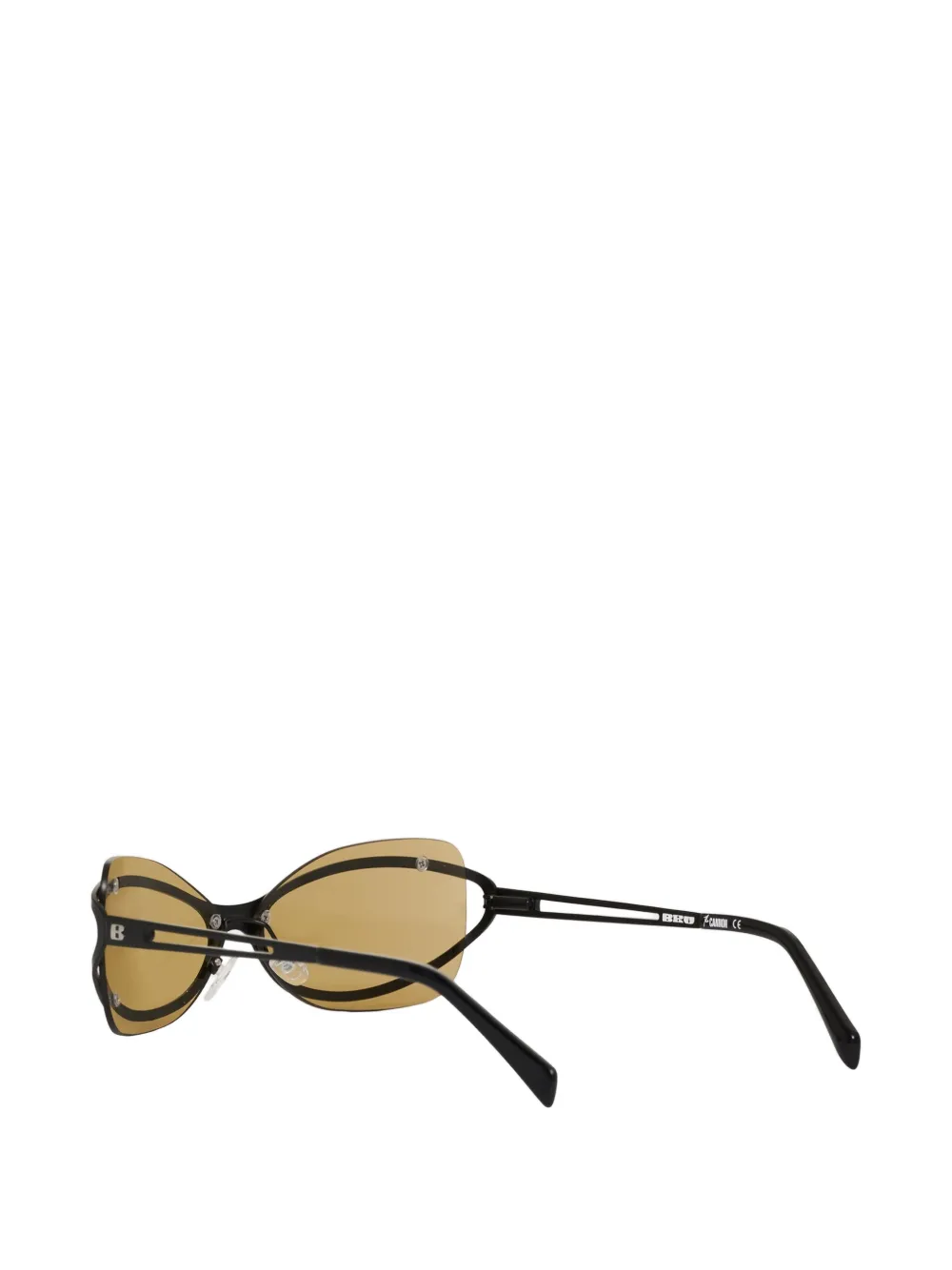 BRU eyewear Cannon geometric-frame sunglasses Zwart