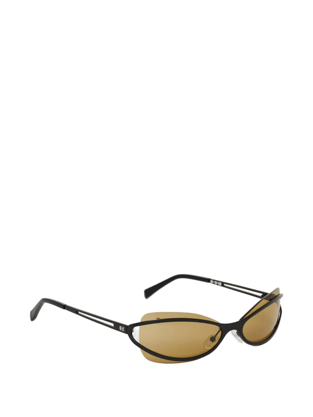 BRU eyewear Cannon geometric-frame sunglasses Zwart