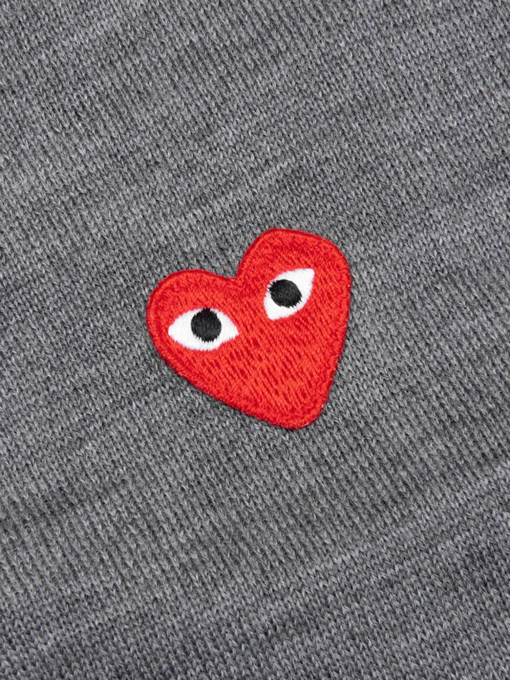 Comme Des Garçons heart-patch short-sleeve cardigan Grijs
