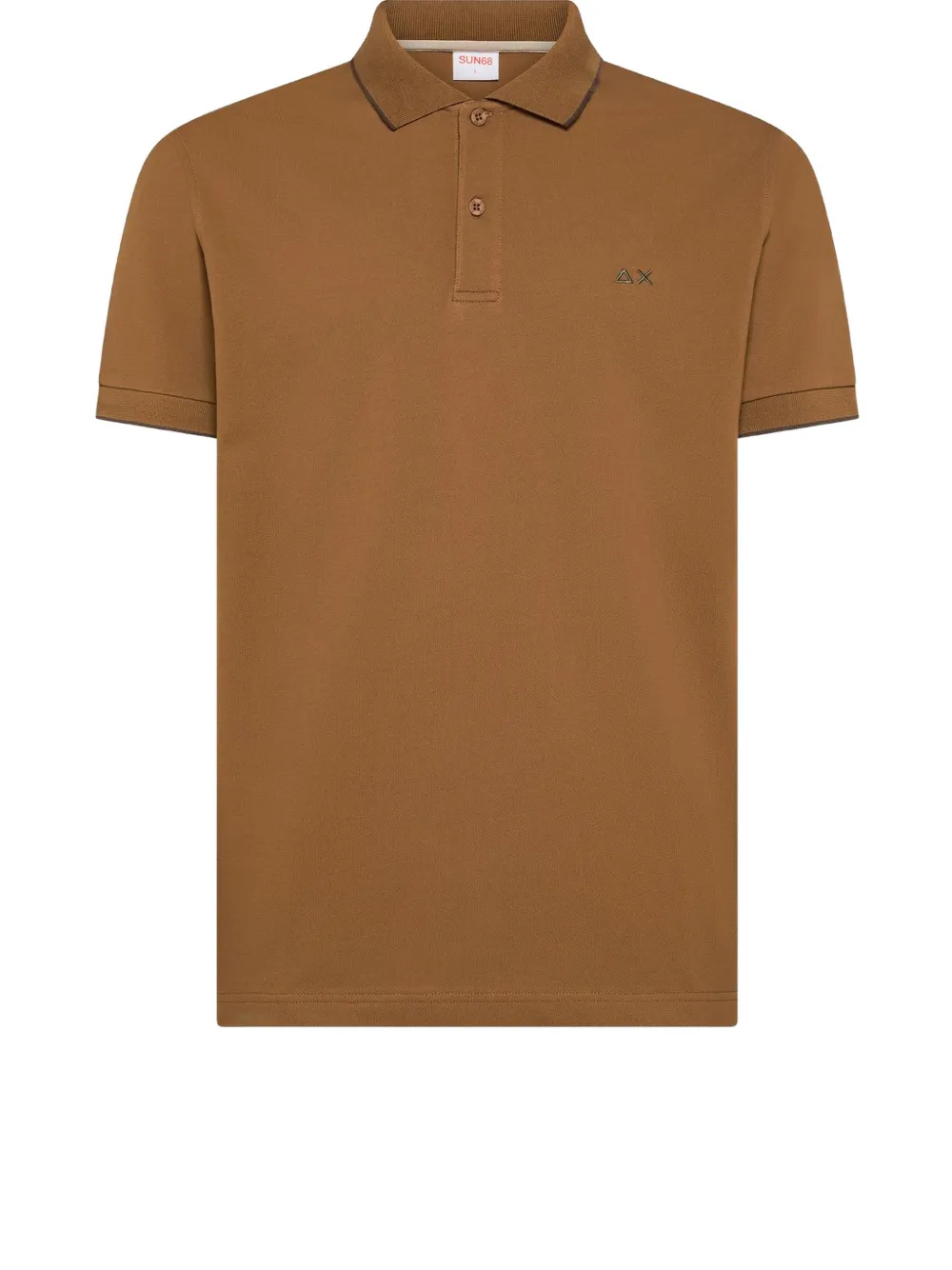 Sun68 logo-embroidered polo shirt Bruin