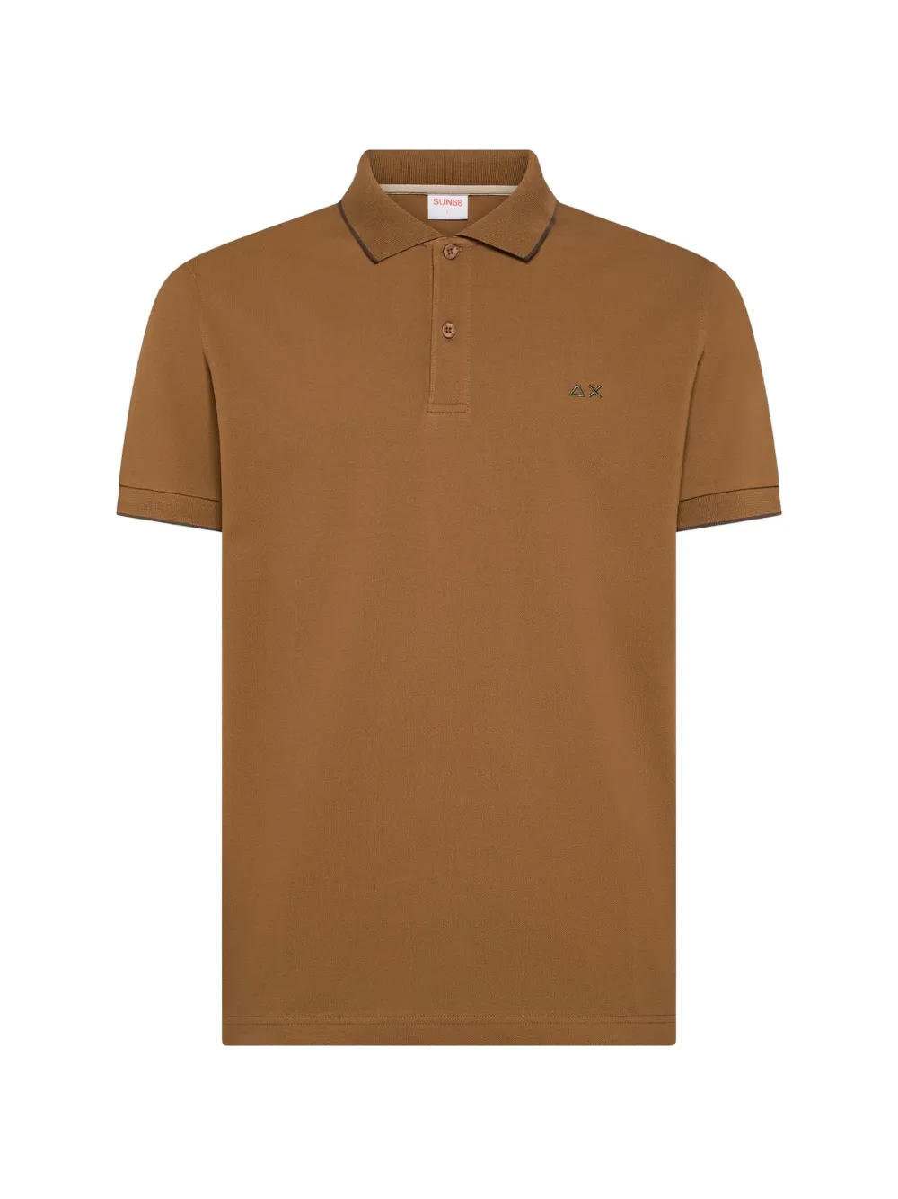 Sun68 logo-embroidered polo shirt Bruin