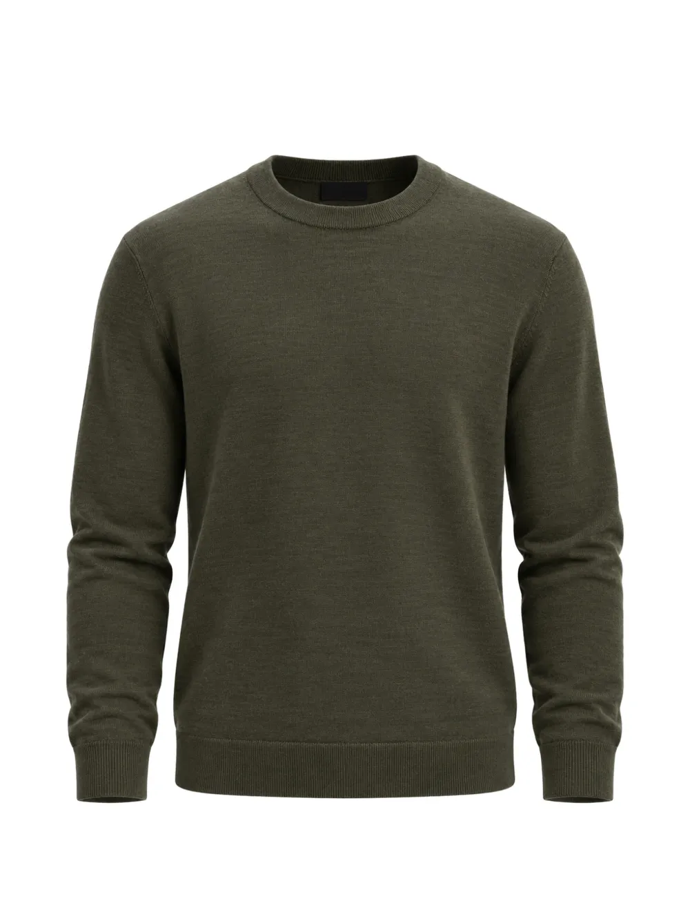 SELECTED crew-neck merino sweater Groen