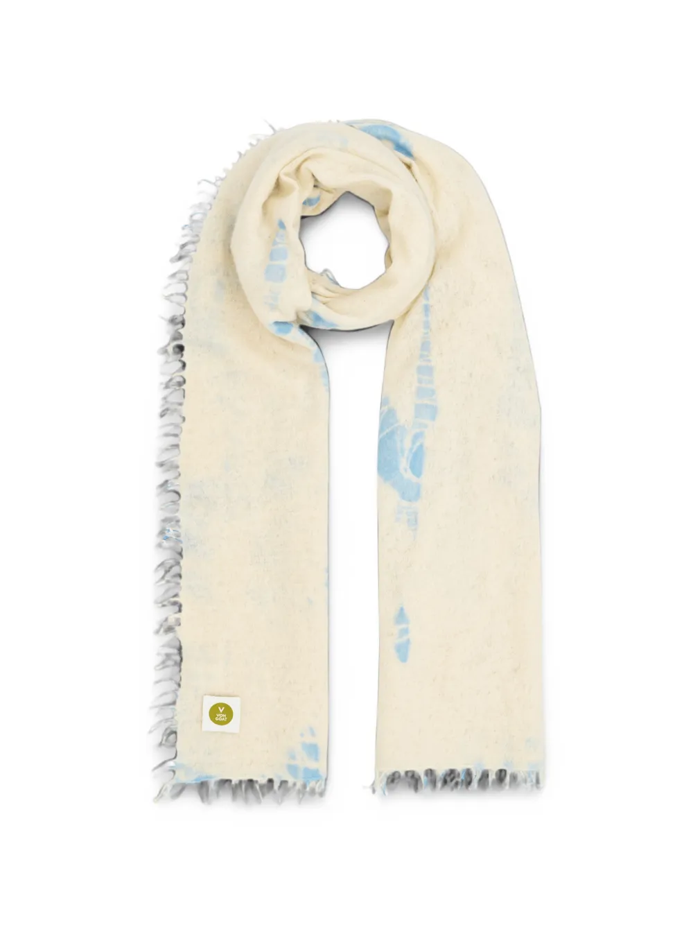 V VON GOAT frayed scarf - Toni neutri