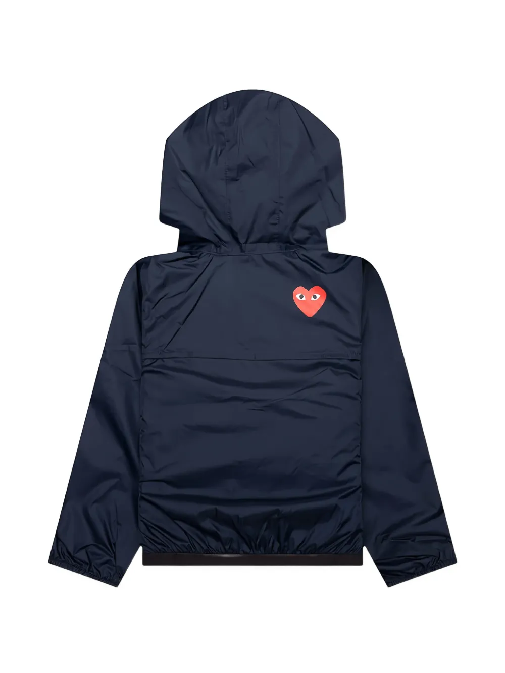 Comme Des Garçons Play Kids K-Way heart-patch jacket Blauw