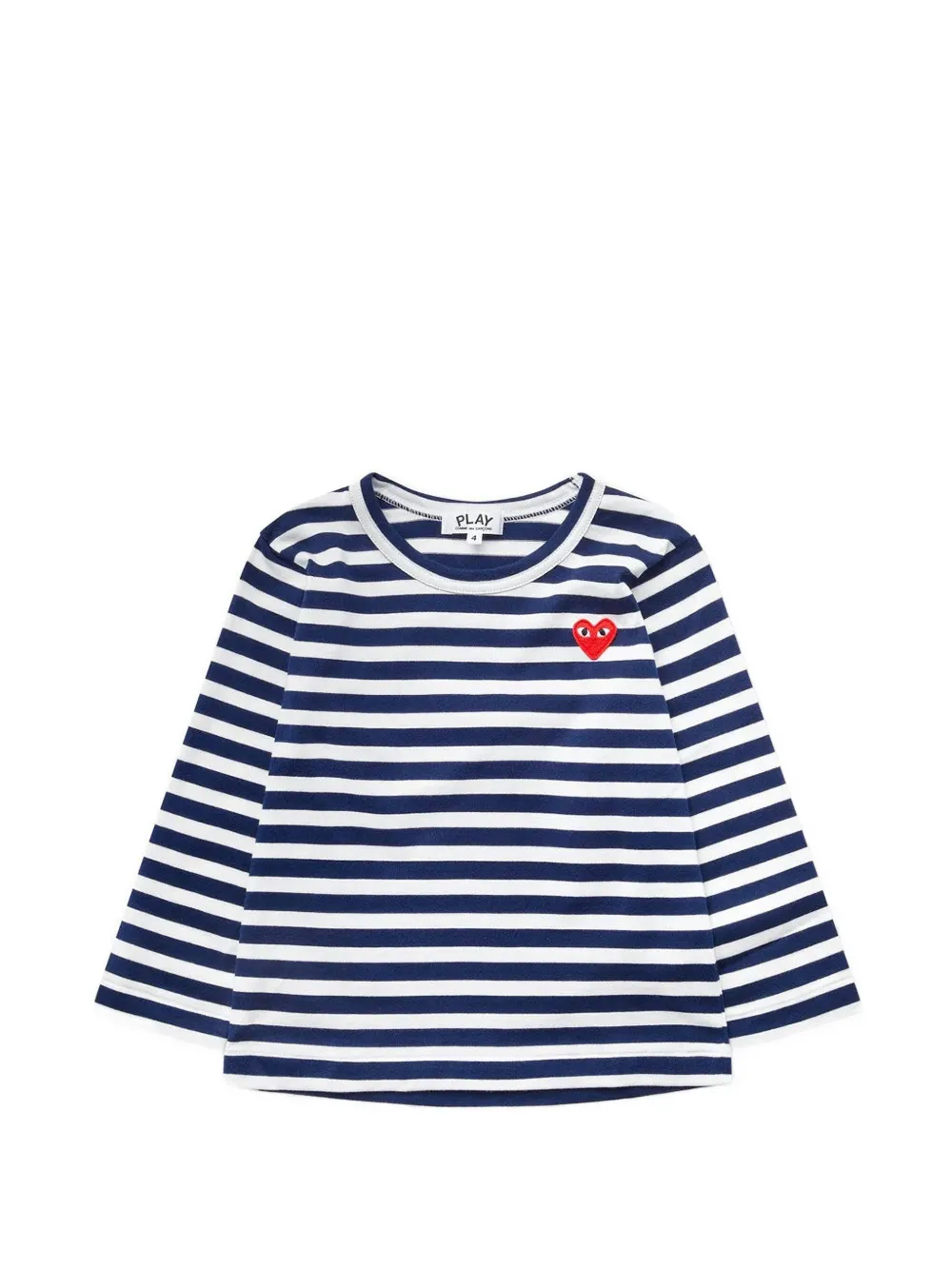Comme Des Garçons Play Kids T-shirt a righe - Blu