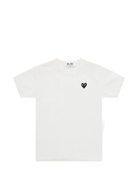 Comme Des Garçons Play heart-patch mesh T-shirt