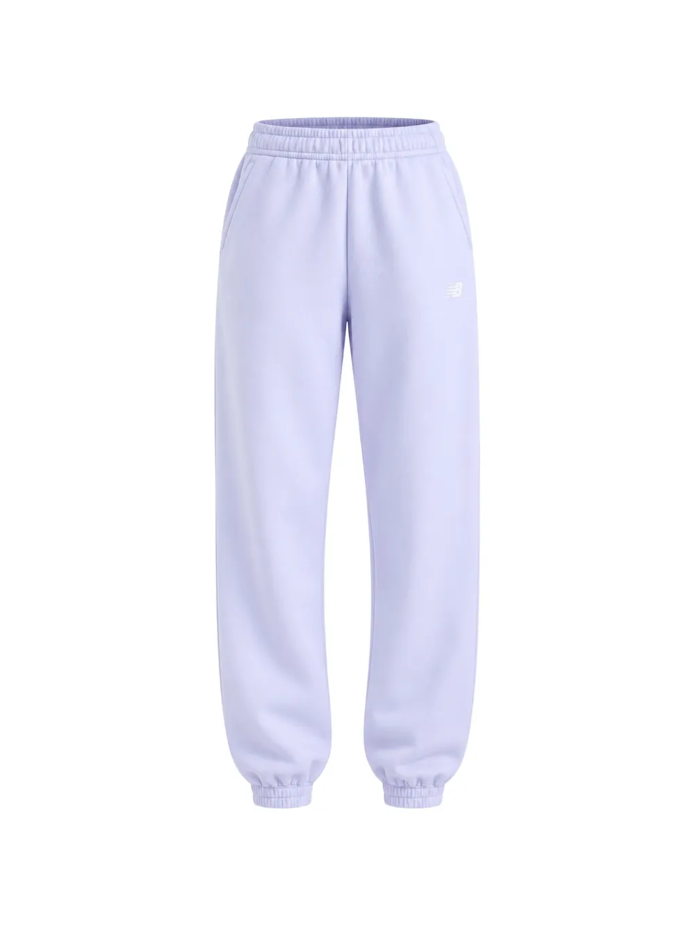 New Balance Sport Essentials logo-embroidered track pants Paars