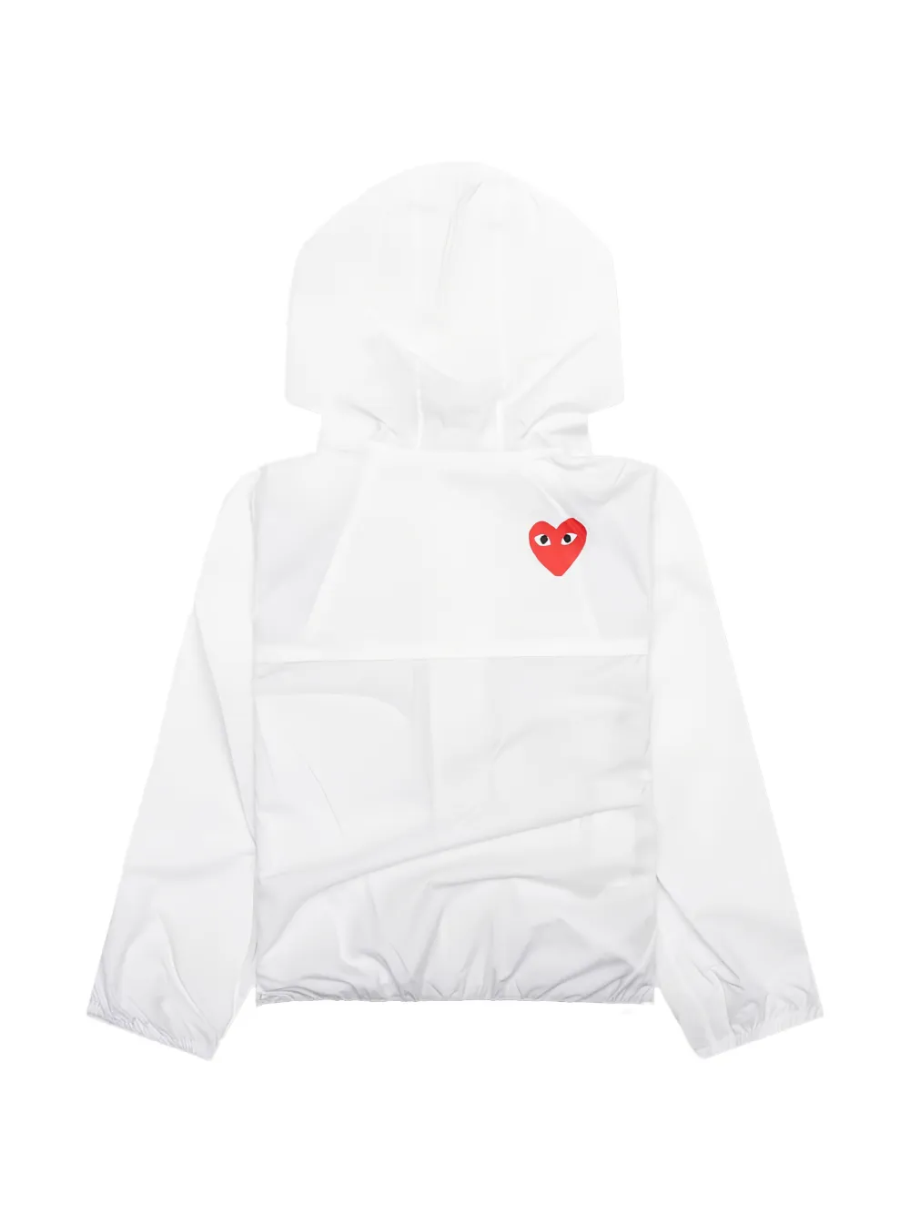 Comme Des Garçons Play Kids x K-Way logo-patch jacket Wit