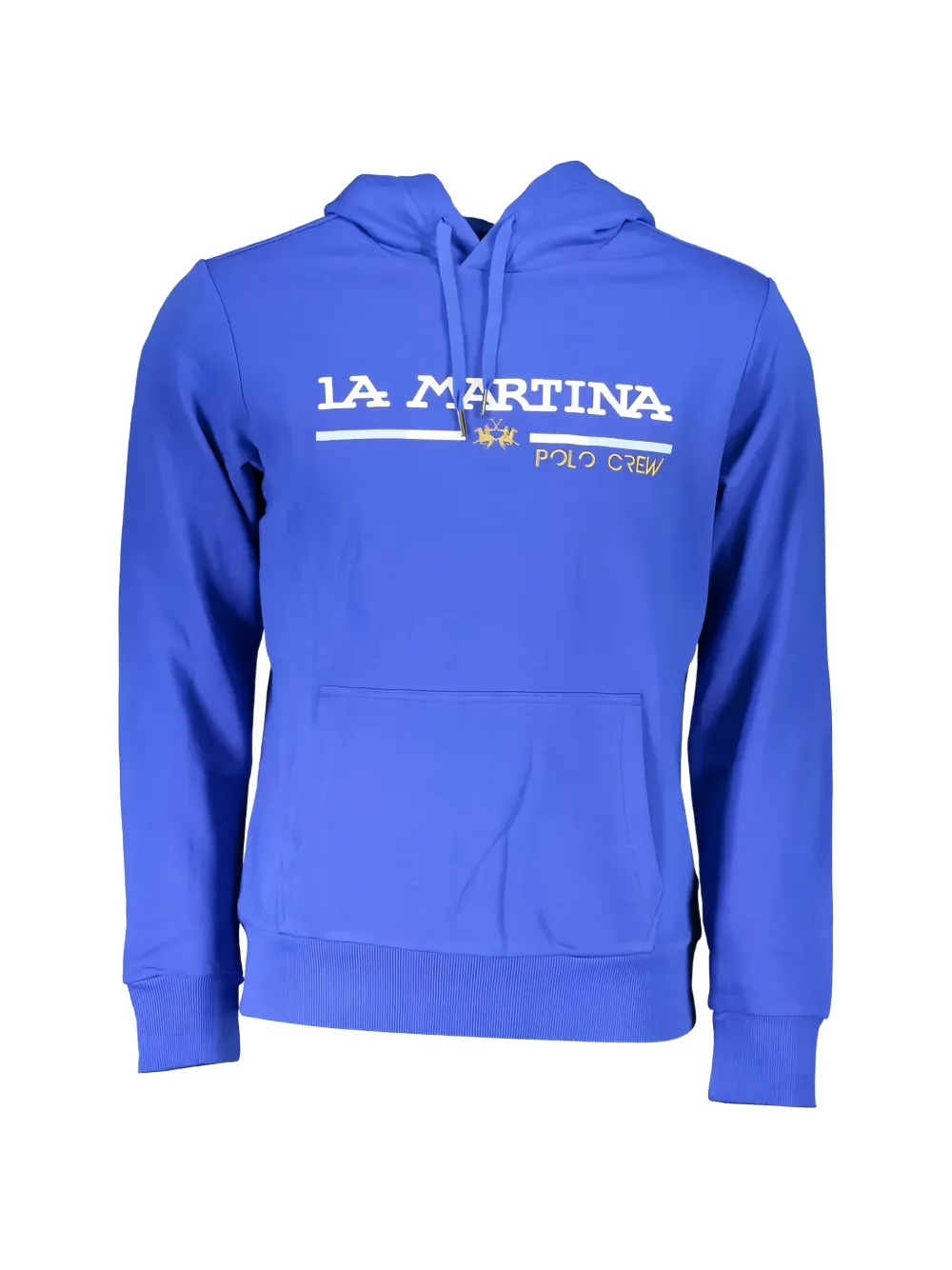 La Martina embroidered logo-print hoodie - Blu