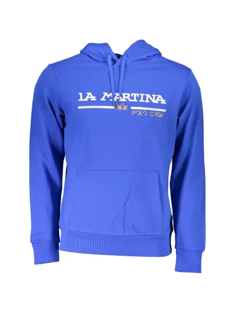 La Martina embroidered logo-print hoodie