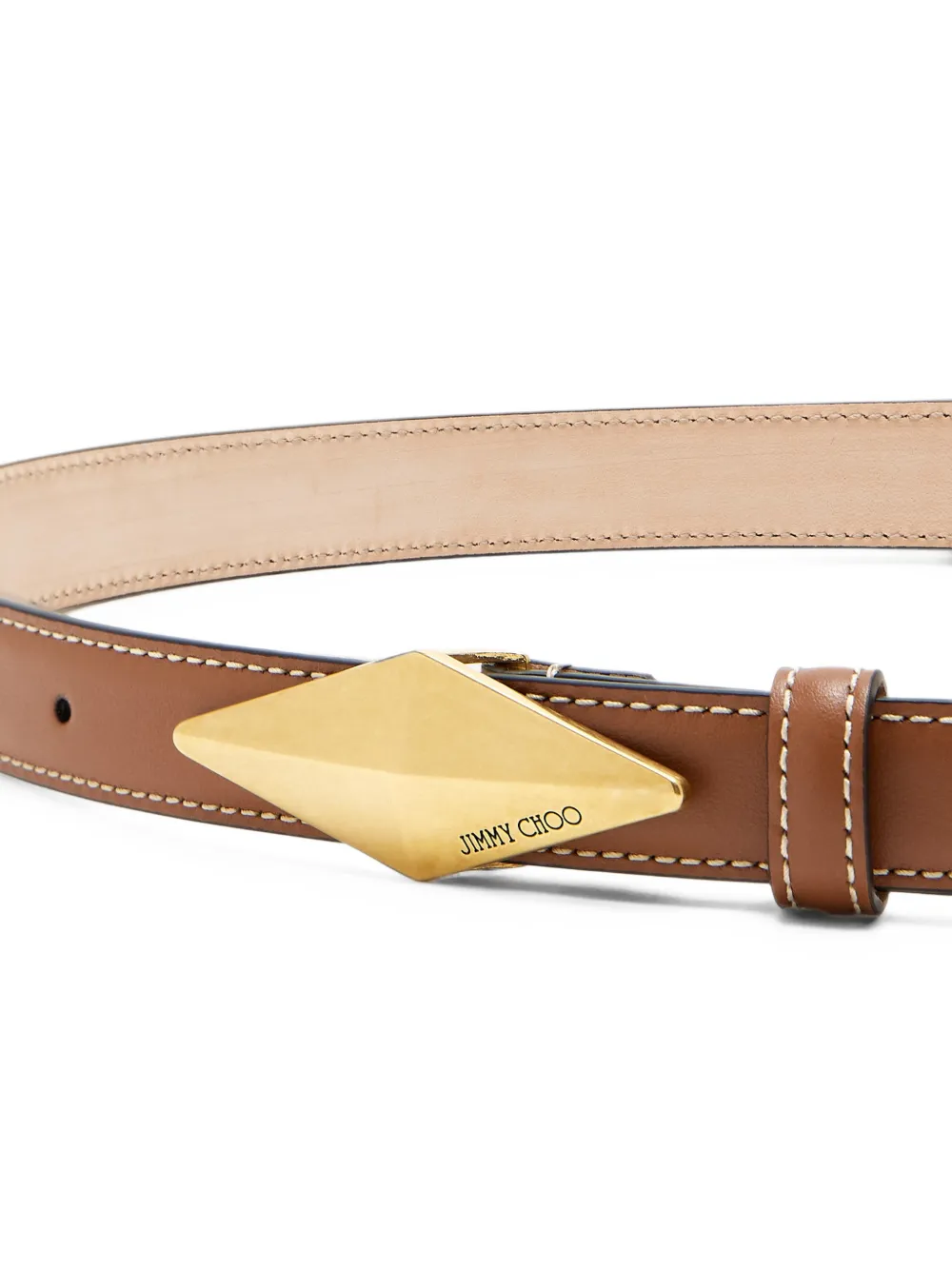 Jimmy Choo Diamond clasp belt Bruin