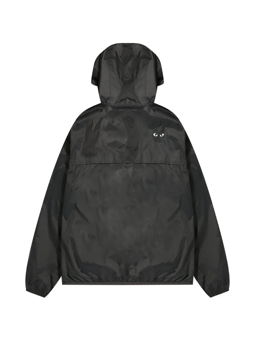 Comme Des Garçons x K-Way logo-patch hooded jacket Zwart