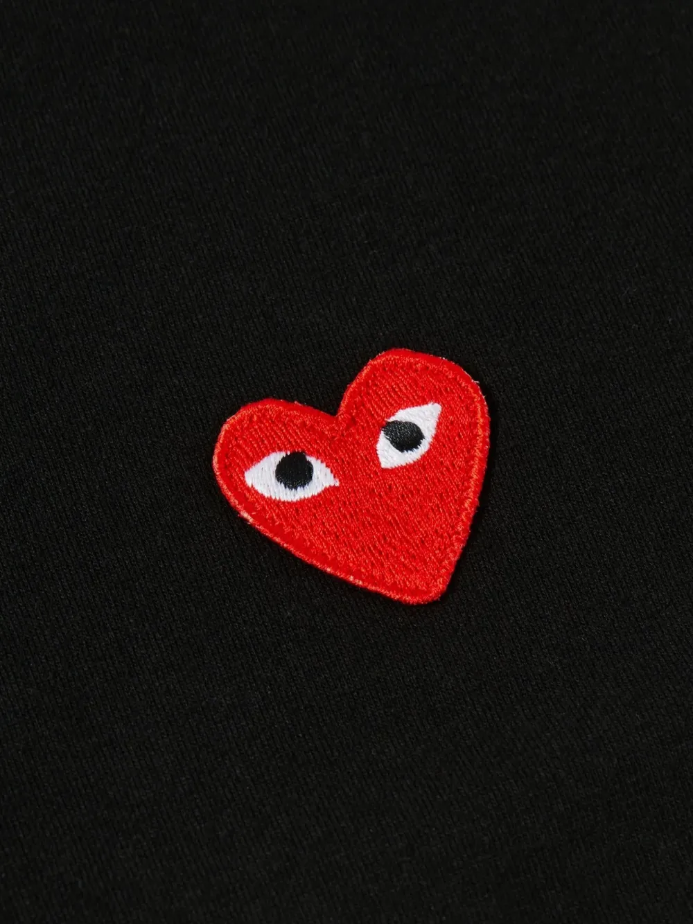 Comme Des Garçons Play logo-patch long-sleeve T-shirt Zwart