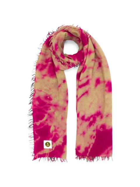 V VON GOAT tie-dye frayed scarf