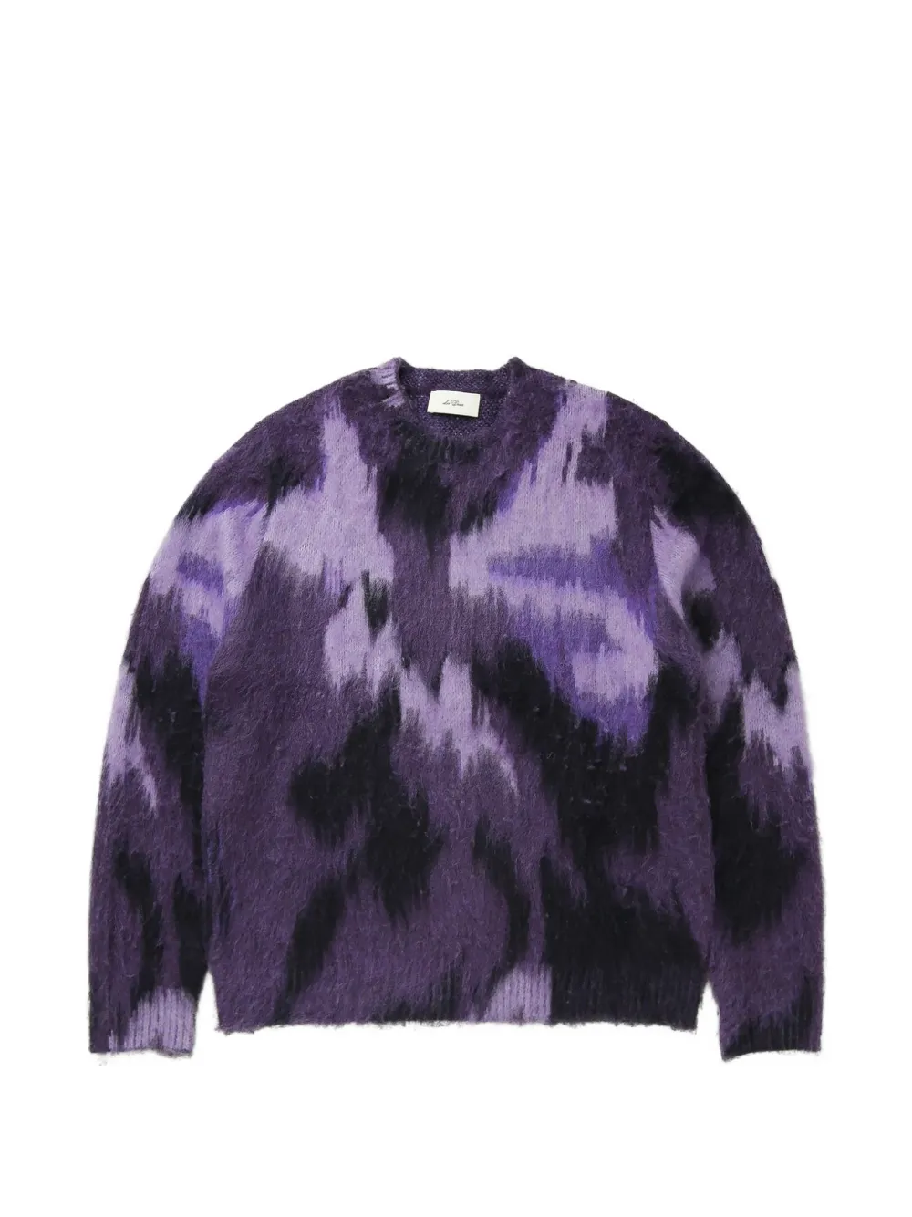 Les Deux abstract-pattern brushed-knit sweater - Violett