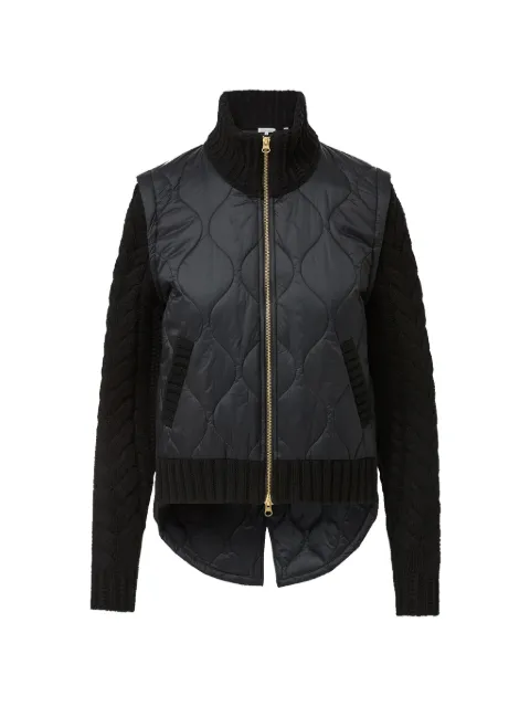 Veronica Beard Patra quilted cable-knit jacket