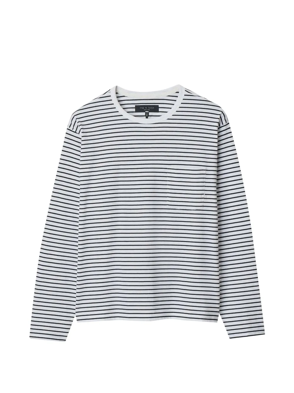 Rag & bone striped long-sleeve T-shirt Wit