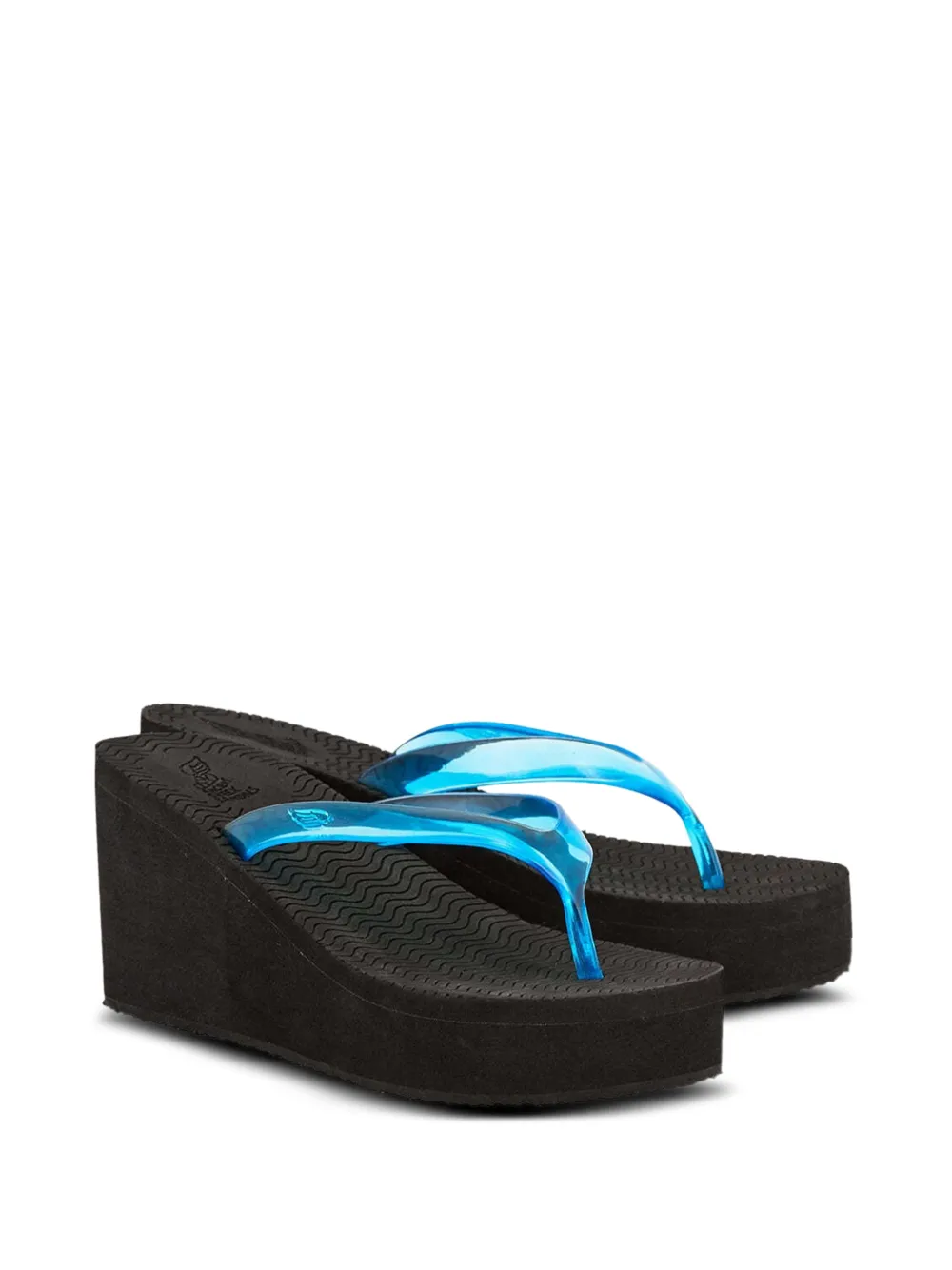 Ancient Greek Sandals Etheria wedge heeled filp-flops - Blau