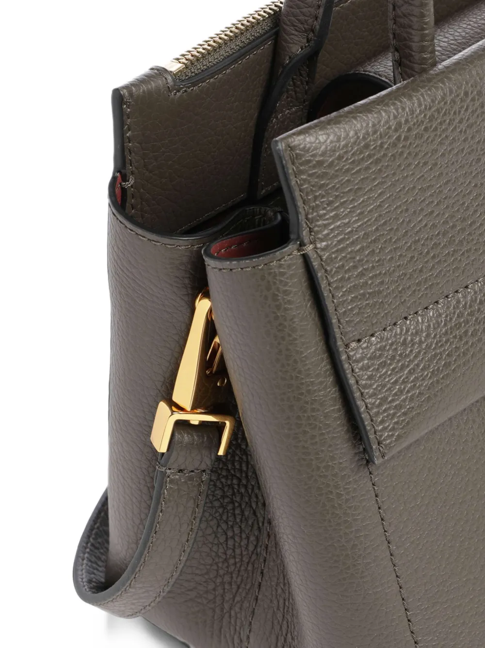 Coccinelle Arlettis pebbled-leather tote bag Grijs
