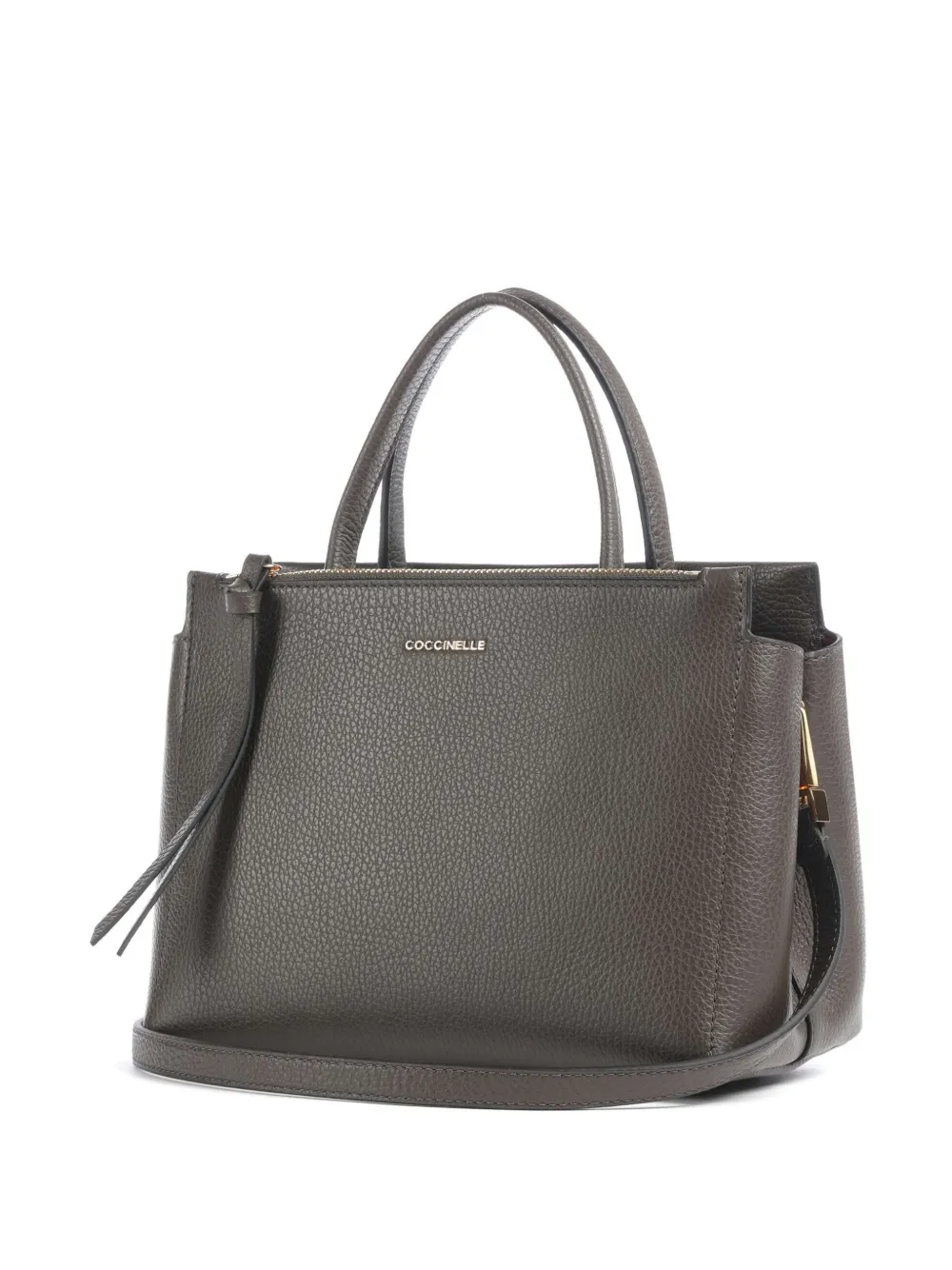 Coccinelle Arlettis pebbled-leather tote bag Grijs