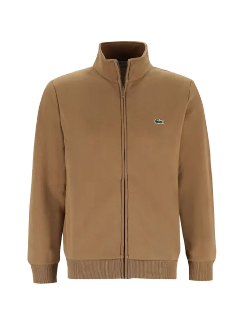 Lacoste logo-patch zip-up sweatshirt