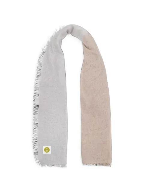V VON GOAT two-tone frayed scarf