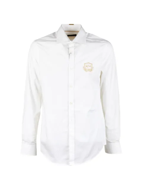 Paul & Shark logo-embroidered cotton shirt